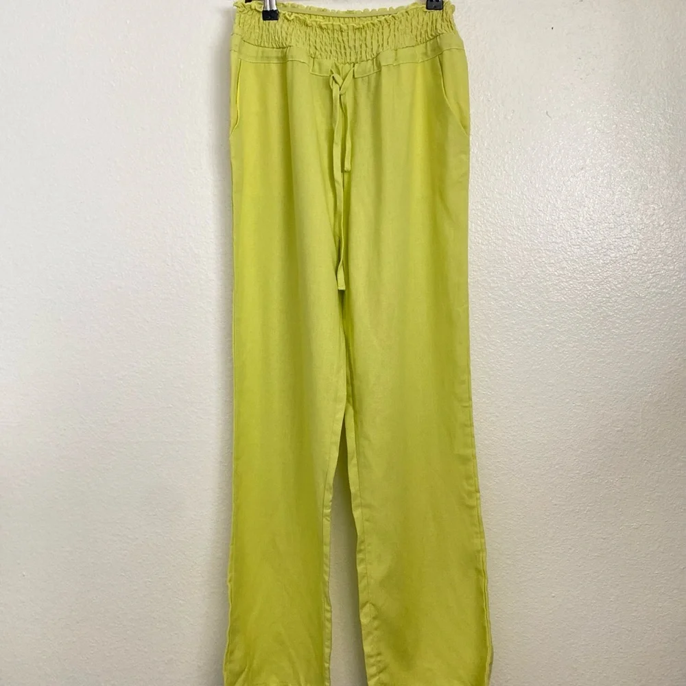 New Look Lime Green Wide Leg Pants - Picture 5 of 14